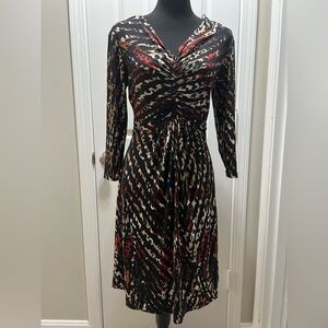 Animal Print 3/4 Sleeve Dress Size Small